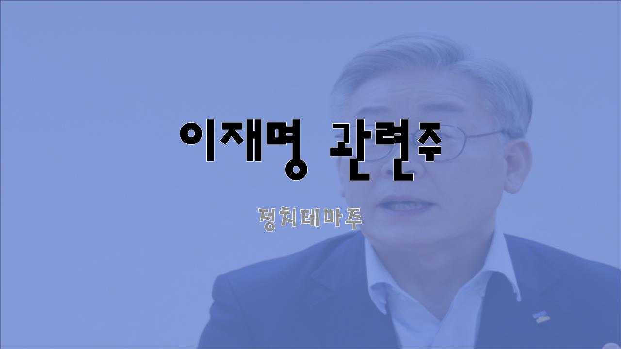  대선주자 이재명 27% 지지율로 1위 관련주 수혜주 총정리! 35종목