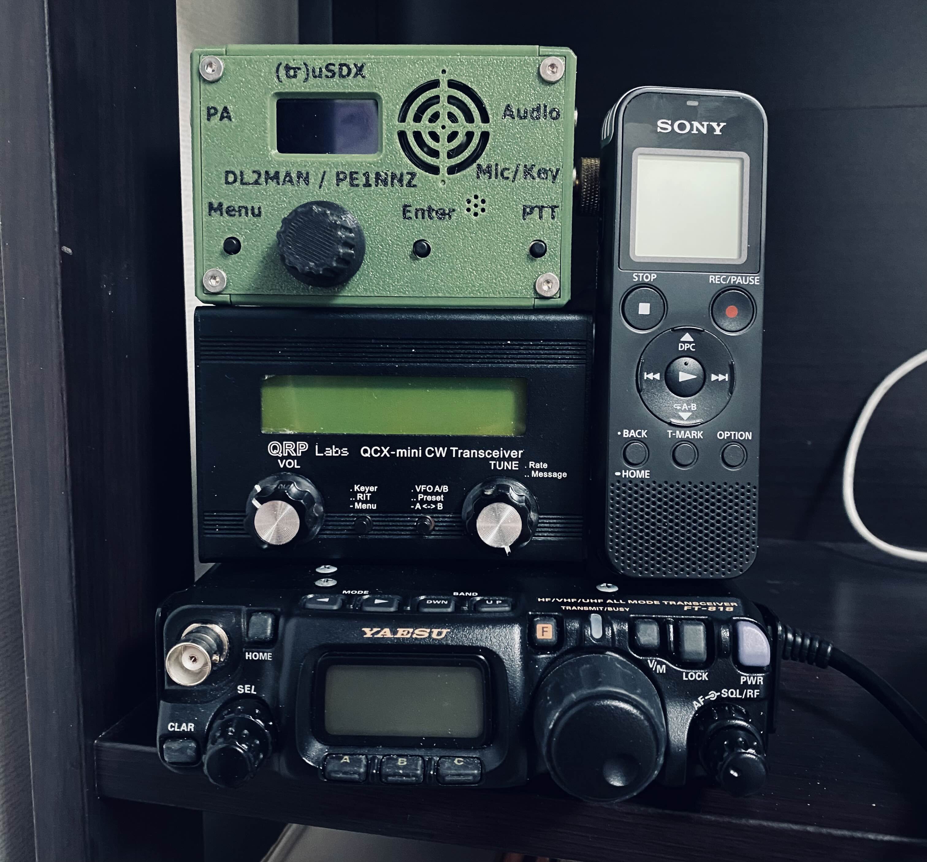  Yaesu FT-818ND / (TR)USDX / QCX-MINI CW 수신 비교 CW receive comparison