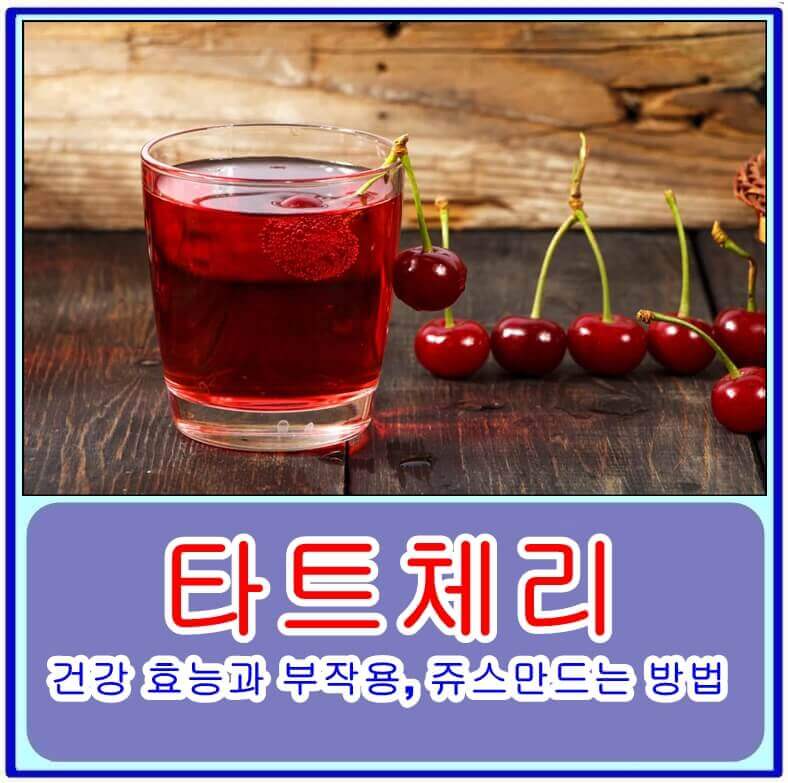  타트체리의 건강 효능과 부작용, 쥬스만드는 방법