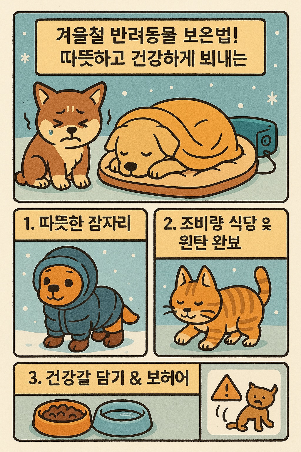 겨울철 반려동물 관리
