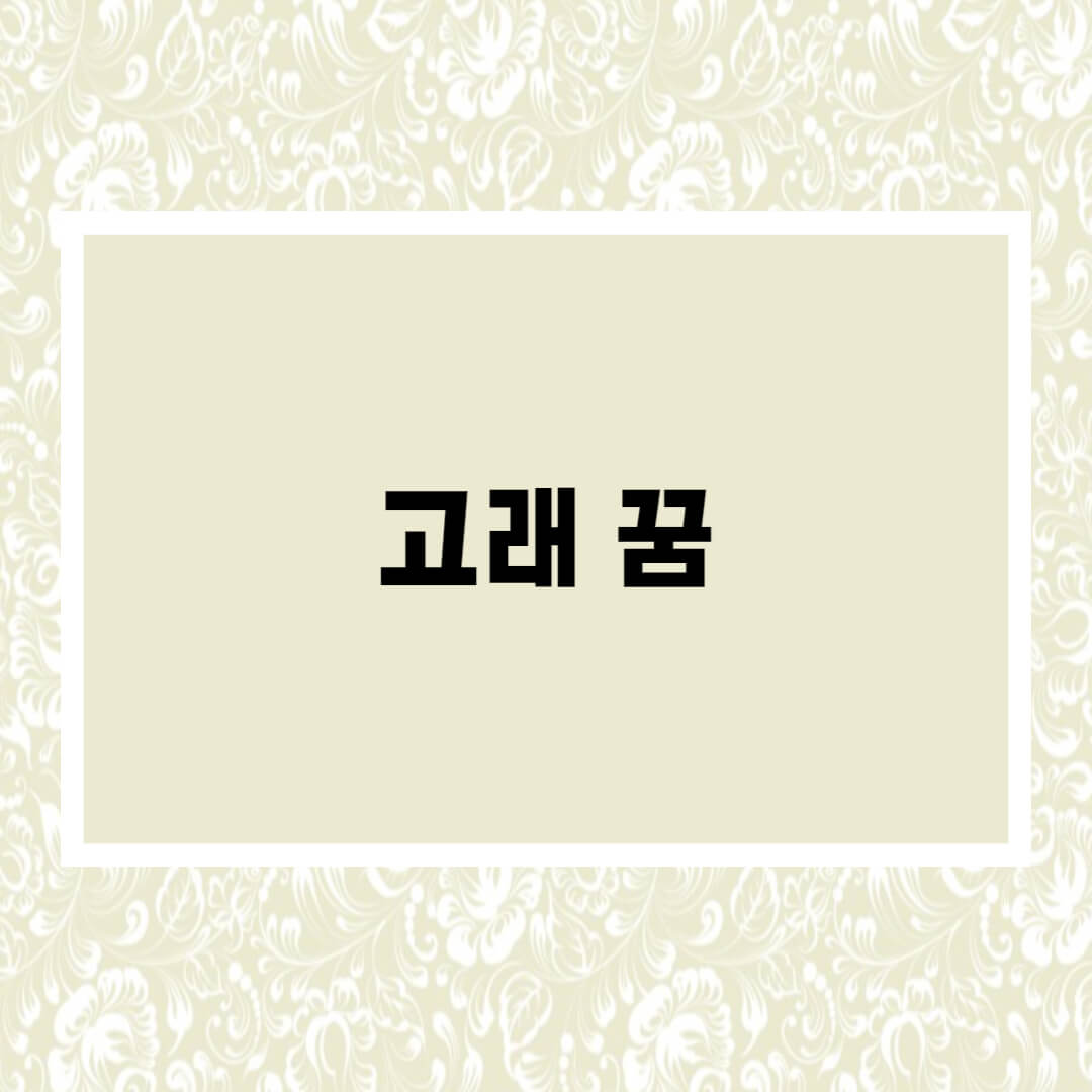  고래 나오는 꿈 I 고래 꿈