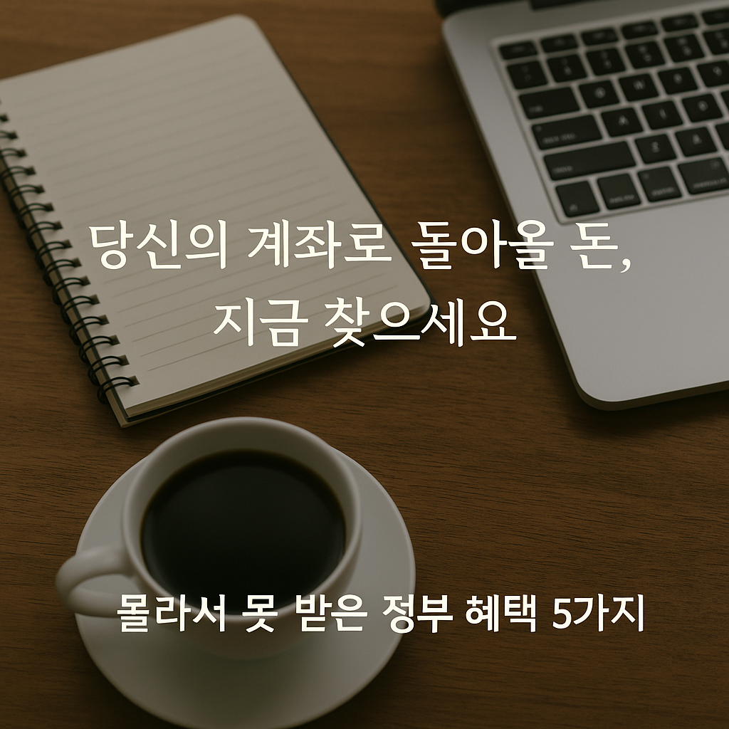 📋 몰라서 못 받는 정부 혜택 5가지 – 2025 상반기 리마인드 정리