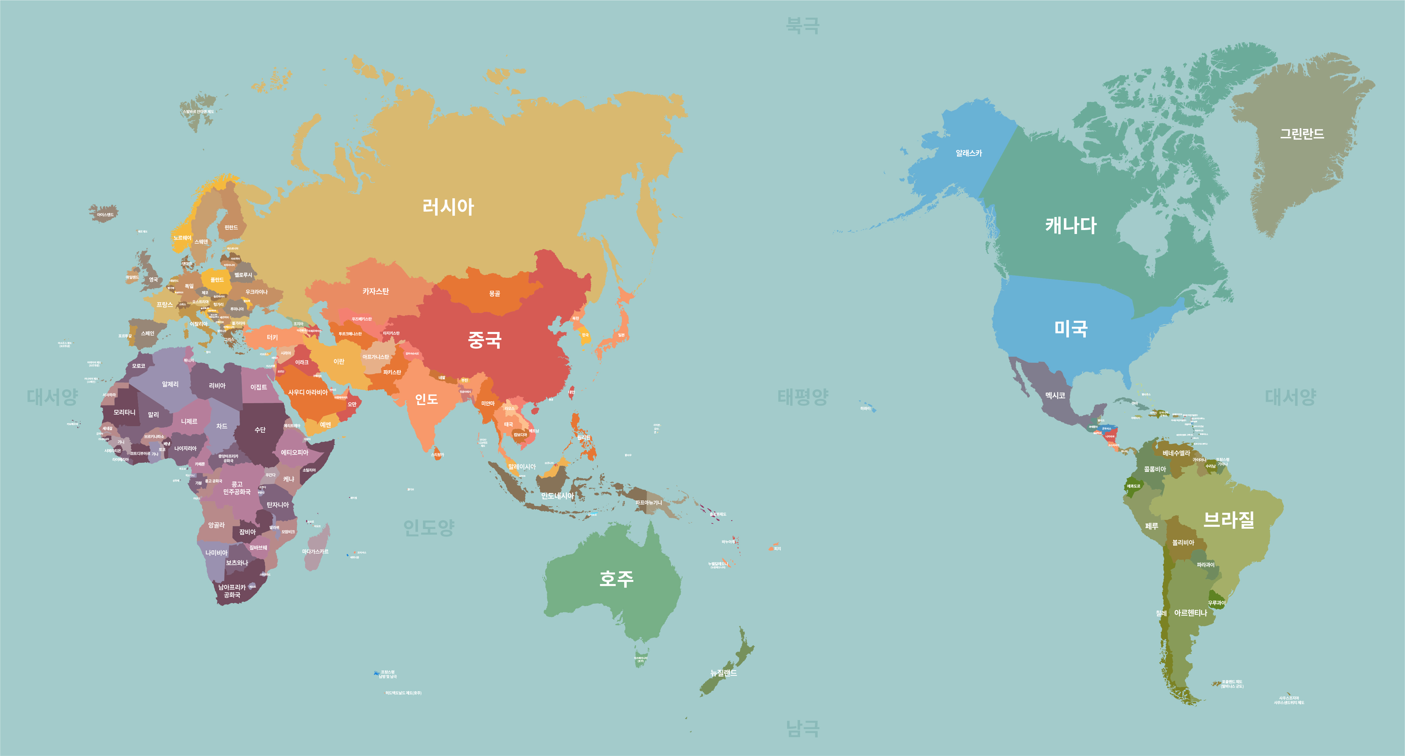 세계지도 World Map Ai 파일