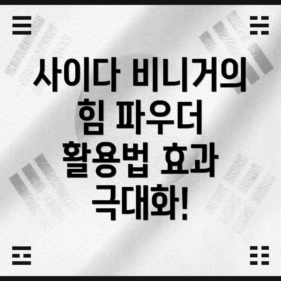 애플사이다 비니거