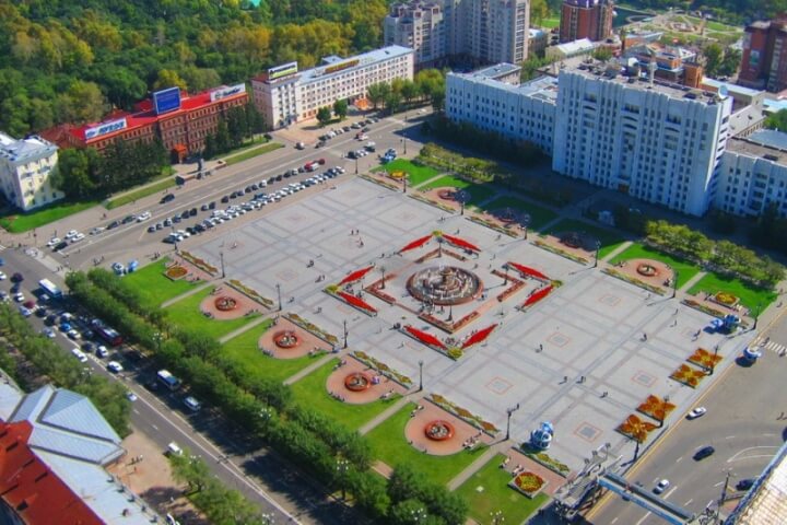 레닌광장-하늘모습