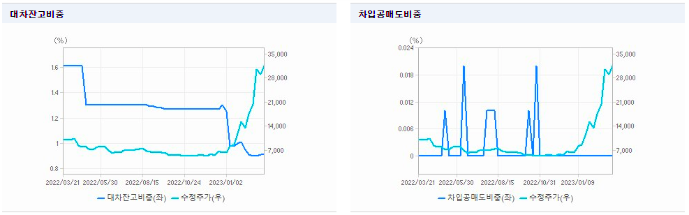 셀바스AI-수급-대차잔고-공매도-현황-그래프-이미지