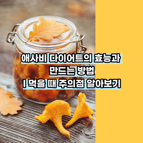  애사비 다이어트의 효능과 만드는 방법 그리고 먹을 때 주의점 알아보기