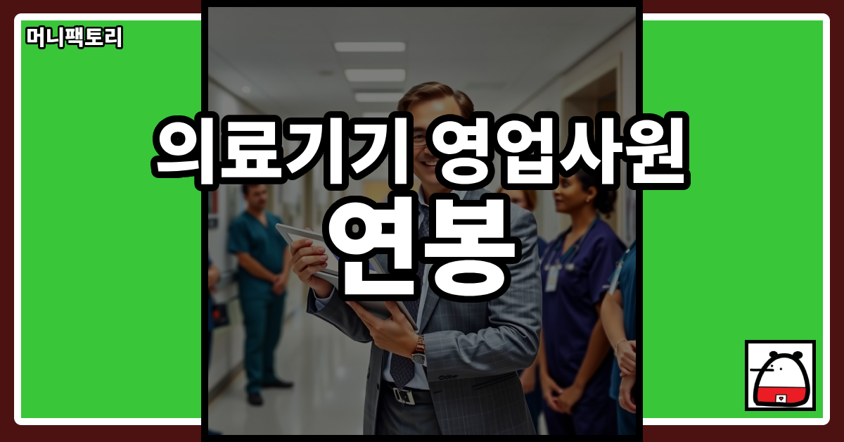의료기기영업사원연봉