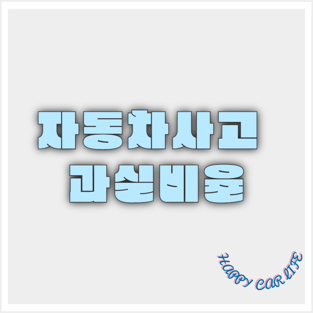 자동차사고 과실비율