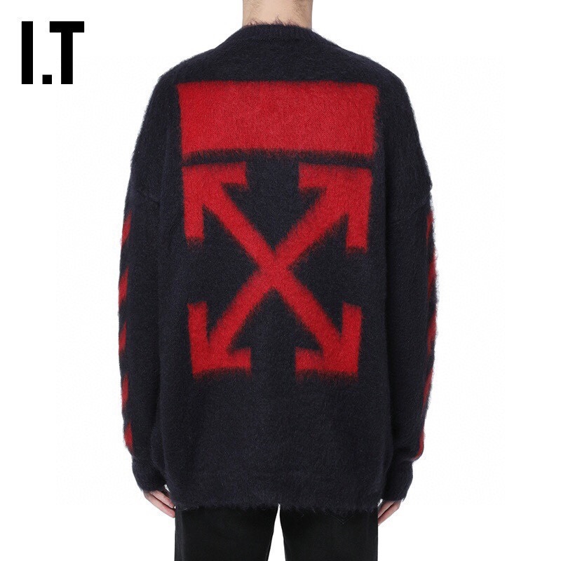  [OFF WHITE] 오프화이트 애로우 니트 스웨터 OMHA036