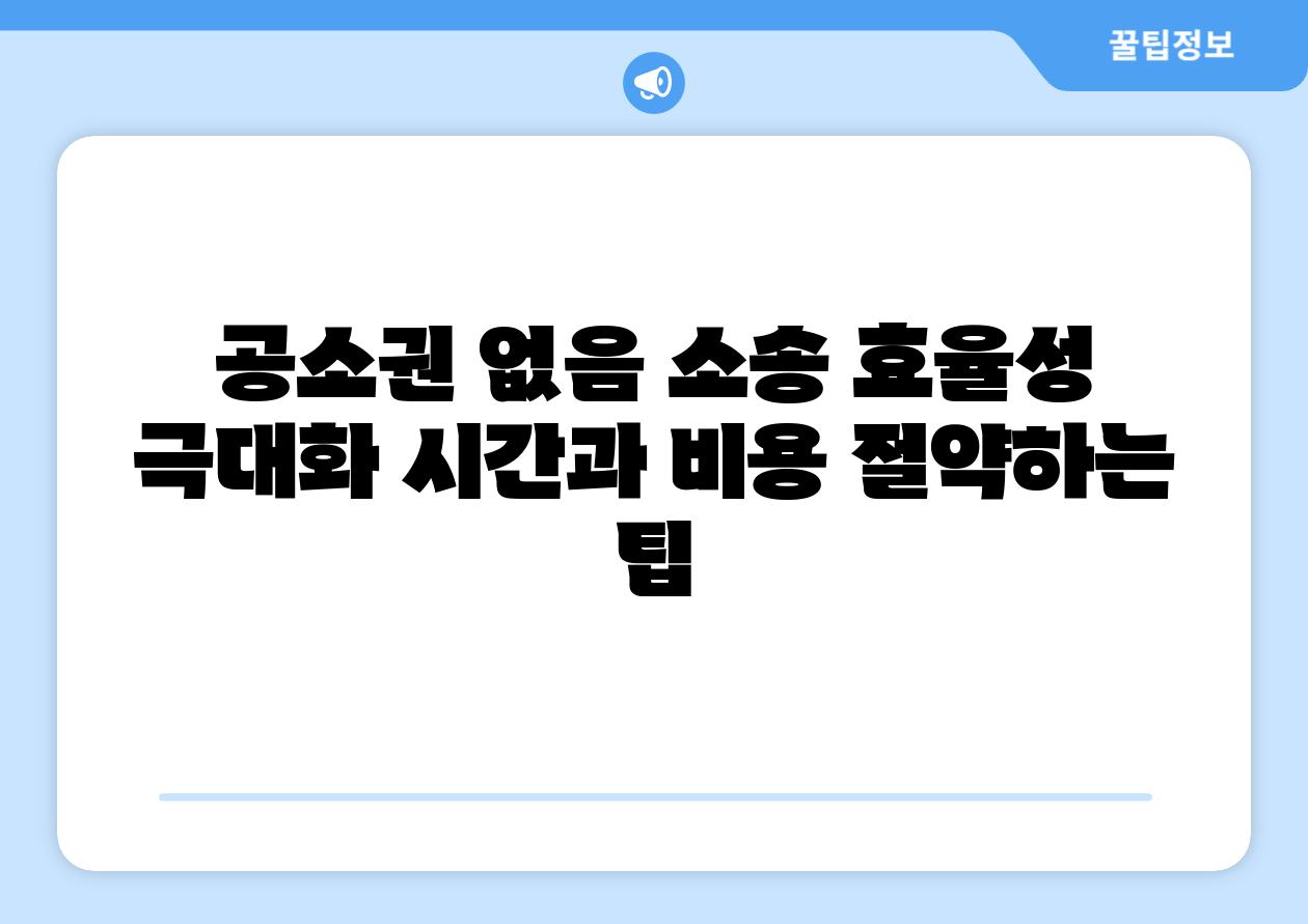 공소권 없음 소송 효율성 극대화 시간과 비용 절약하는 팁