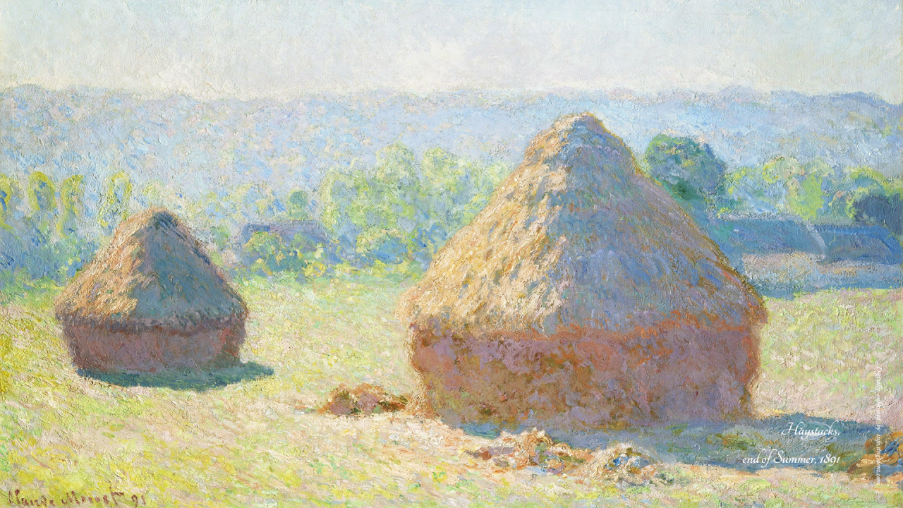 06 건초더미, 여름의 끝, W1266 C - Claude Monet 모네그림