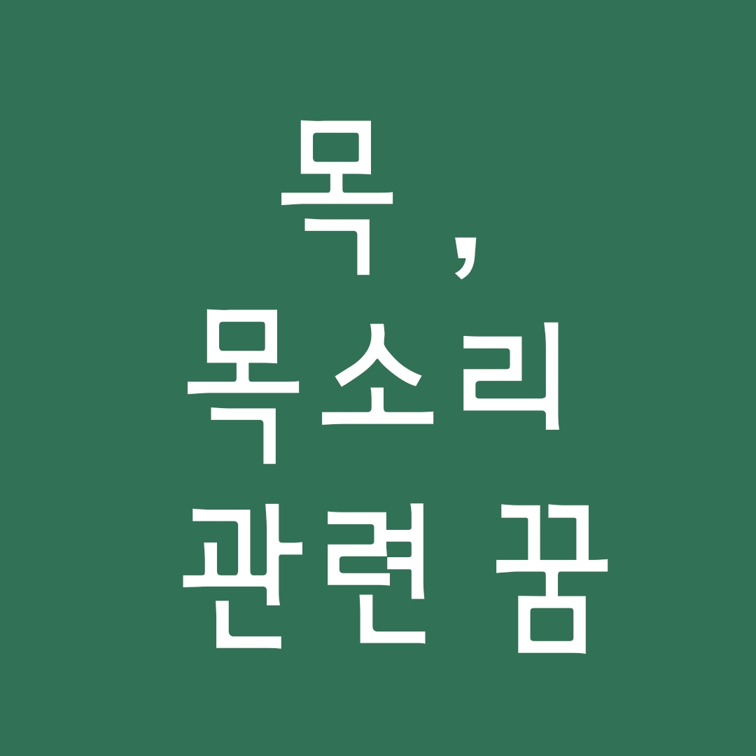  [꿈해몽] 목조르는꿈, 목소리가안나는꿈, 목이잘리는꿈, 목마타는꿈, 목꿈 관련 꿈풀이 25선