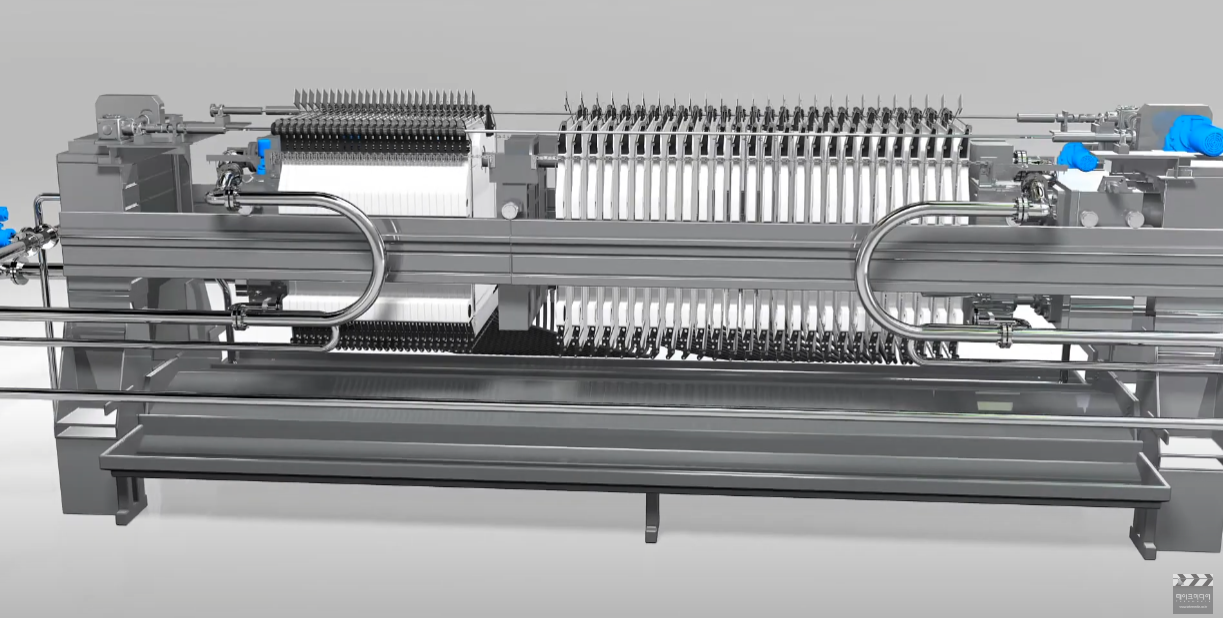 필터프레스 장비 내부 이미지