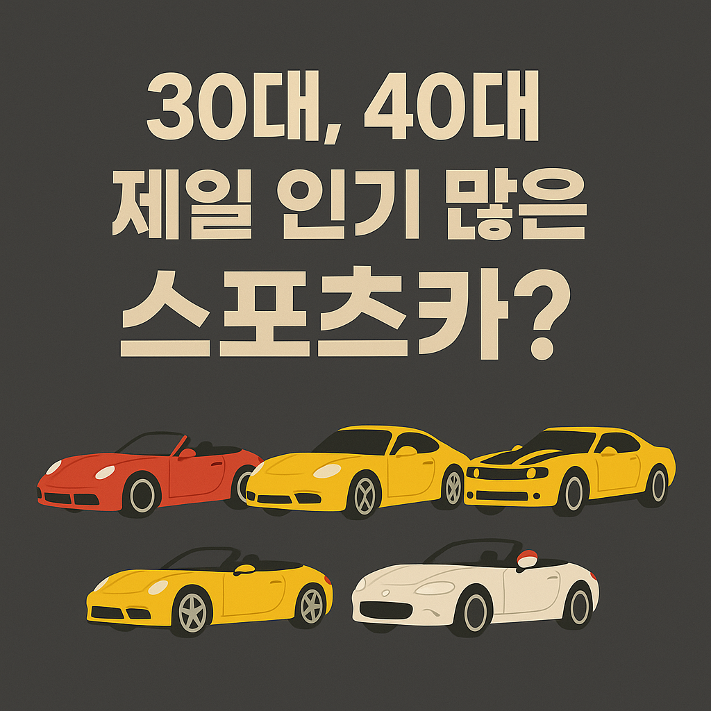 30대, 40대에게 인기 많은 스포츠카는?