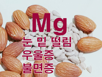 마그네슘 효능 눈 밑 떨림 우울증 불면증 해소 