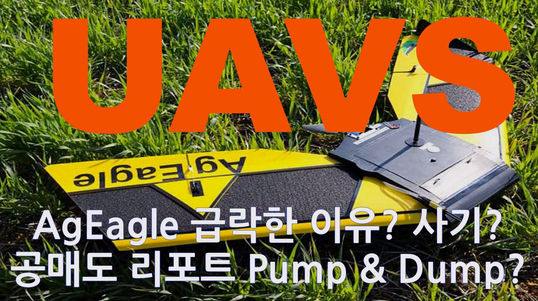  UAVS AgEagle 이글이의 추락 - 공매도 리포트로 하루만에 36% 하락한 UAVS 무슨일 일까? 기업주의 Pump & Dump 투자 사기? 아마존과의 협력은 처음부터 없었나