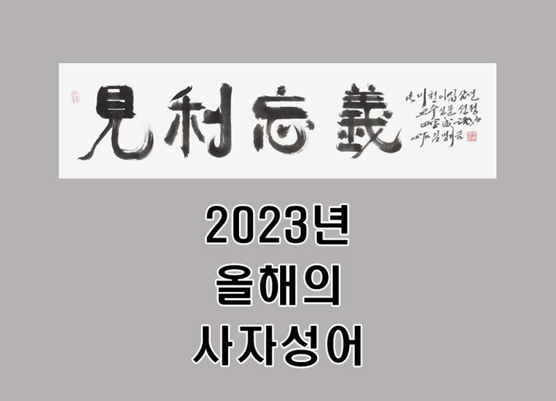 올해-2023년-사자성어-견리망의-적반하장-남우충수-도탄지고-제설분분