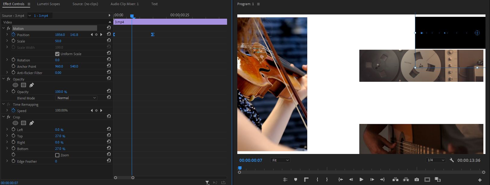 프리미어프로 애니메이션 주는 사진