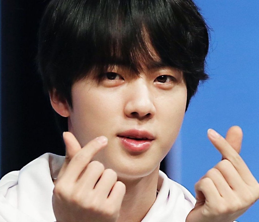 finger heart bts jin