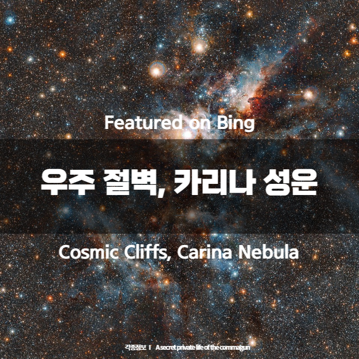  Featured on Bing - 우주 절벽, 카리나 성운 Cosmic Cliffs, Carina Nebula