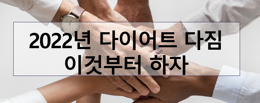  2022년 다이어트 다짐! 이것부터 하자!