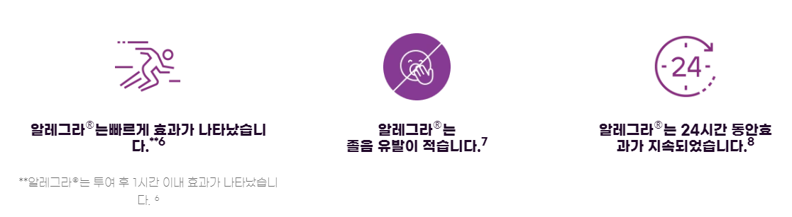 알레그라정-장점
