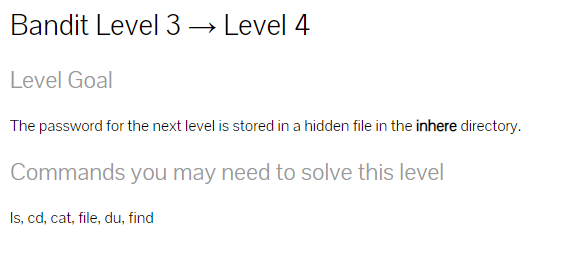  #4 Wargame Bandit 2 (Level 3 ~ Level 5) ,hidden,file명령어