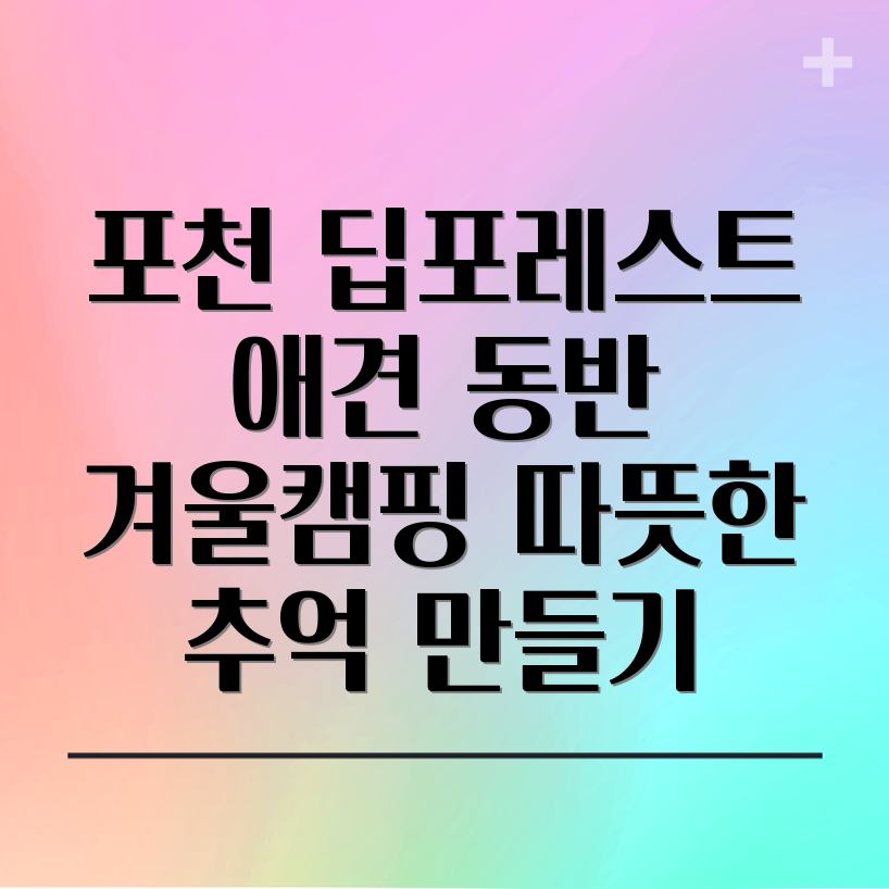 포천 딥포레스트 캠핑장 애견 동반 동계 캠핑