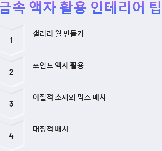 금속 액자 활용하는 팁 