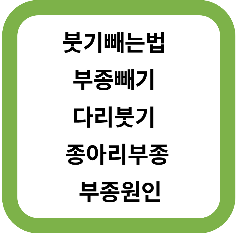 붓기-빼는-법-부종-빼기-다리-붓기-종아리-부종-부종-원인