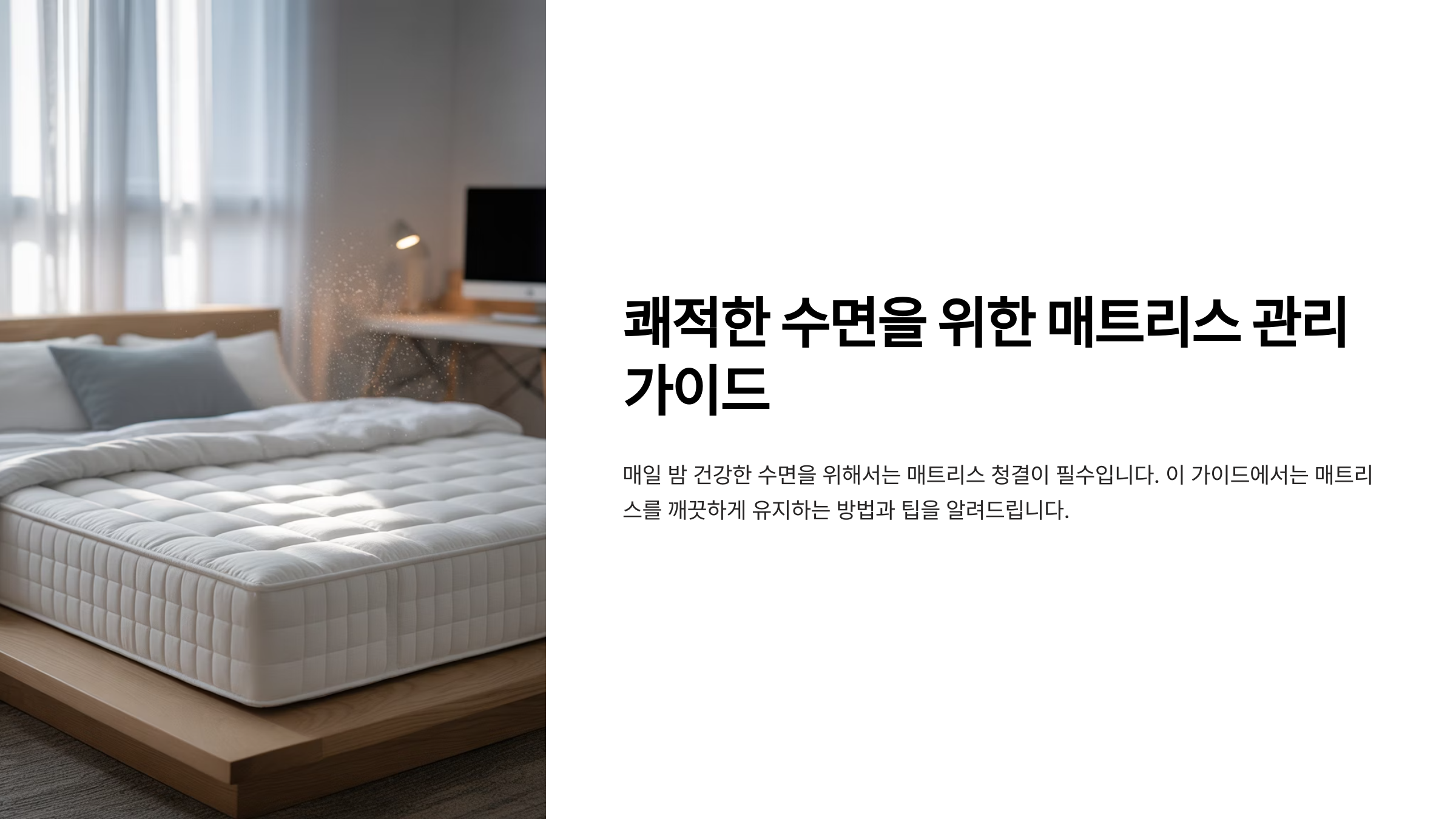 쾌적한 수면을 위한 매트리스 관리 가이드