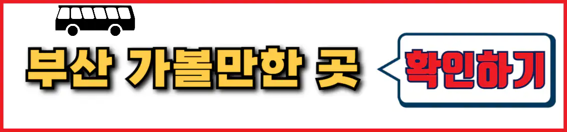 부산 가볼만한 곳