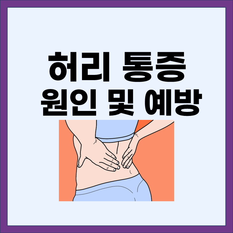  허리 통증의 원인 및 예방 방법을 알아보자