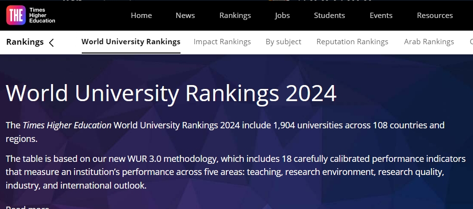 [THE&nbsp;2024&nbsp;학과별&nbsp;세계대학&nbsp;순위] 서울대의 한없는 추락...중국 대학은 도약 World University Rankings 2024