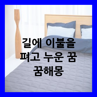 길에 이불을 펴고 누운 꿈