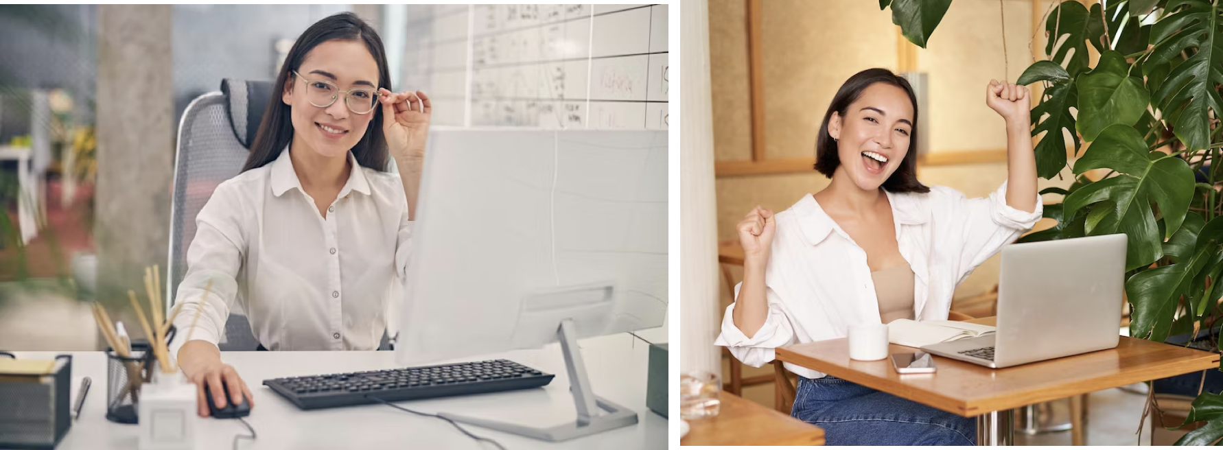 블로그 보면서 즐거워 하는 이미지