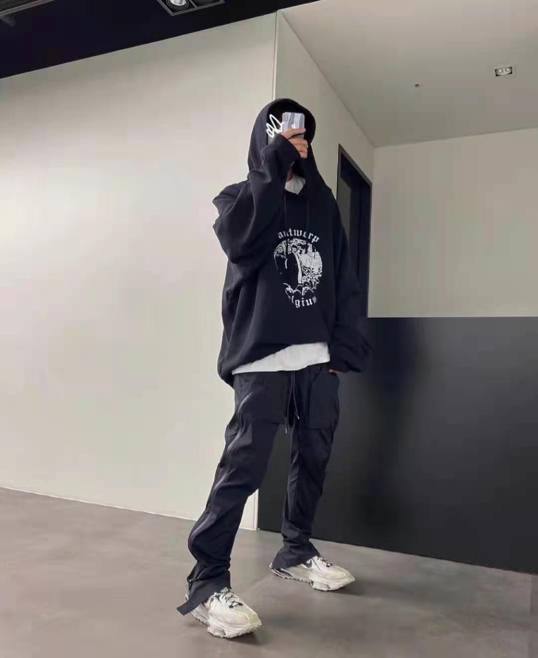  [RAF SIMONS] 라프시몬스 아카이브 리덕스 로고 스웨트 셔츠 후드 티셔츠