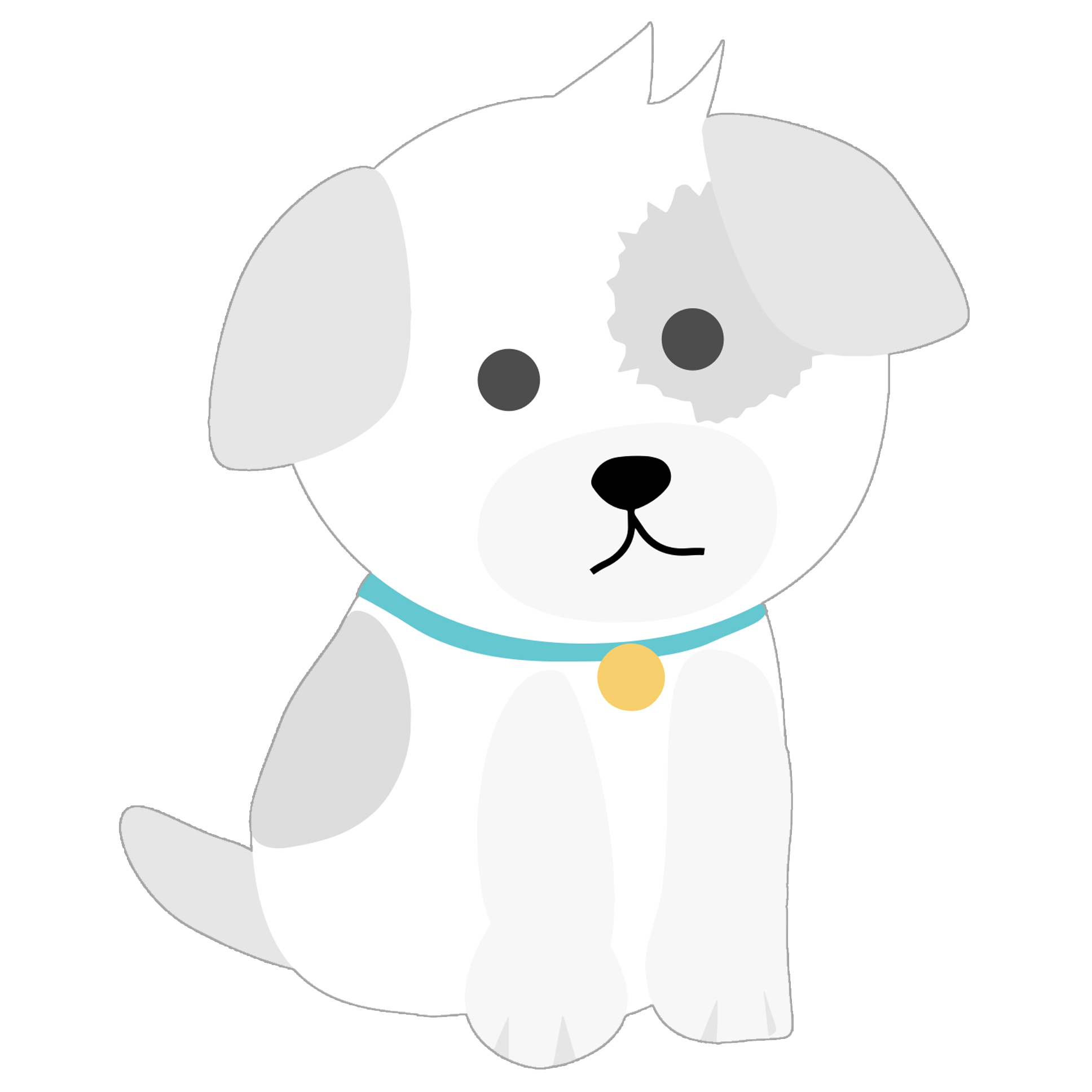 귀여운 강아지그림 캐릭터 및 그리기 쉬운 강아지 이미지 도안