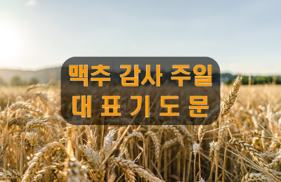 주일 낮 예배 대표기도문 / 맥추 감사 주일