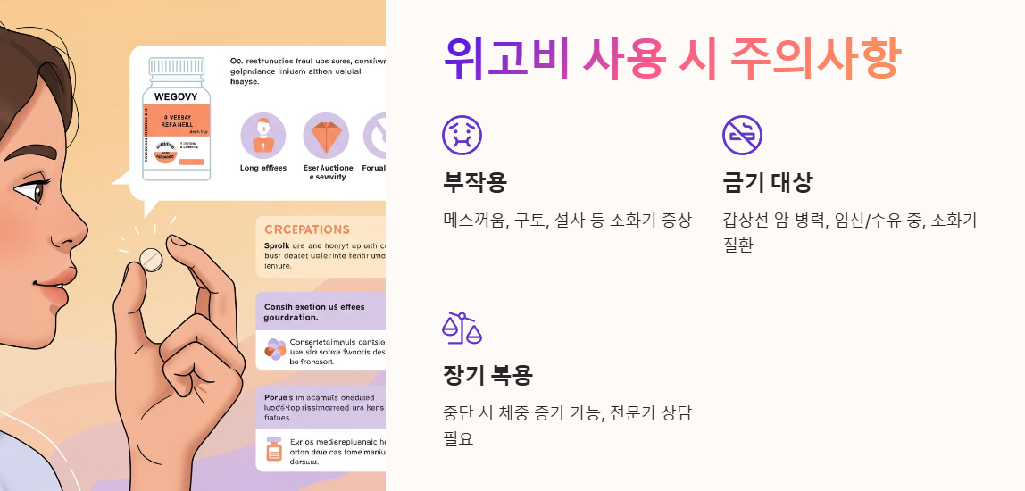 위고비 사용 시 주의사항(부작용)