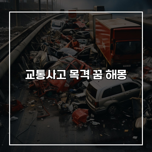 교통사고 목격 꿈 해몽