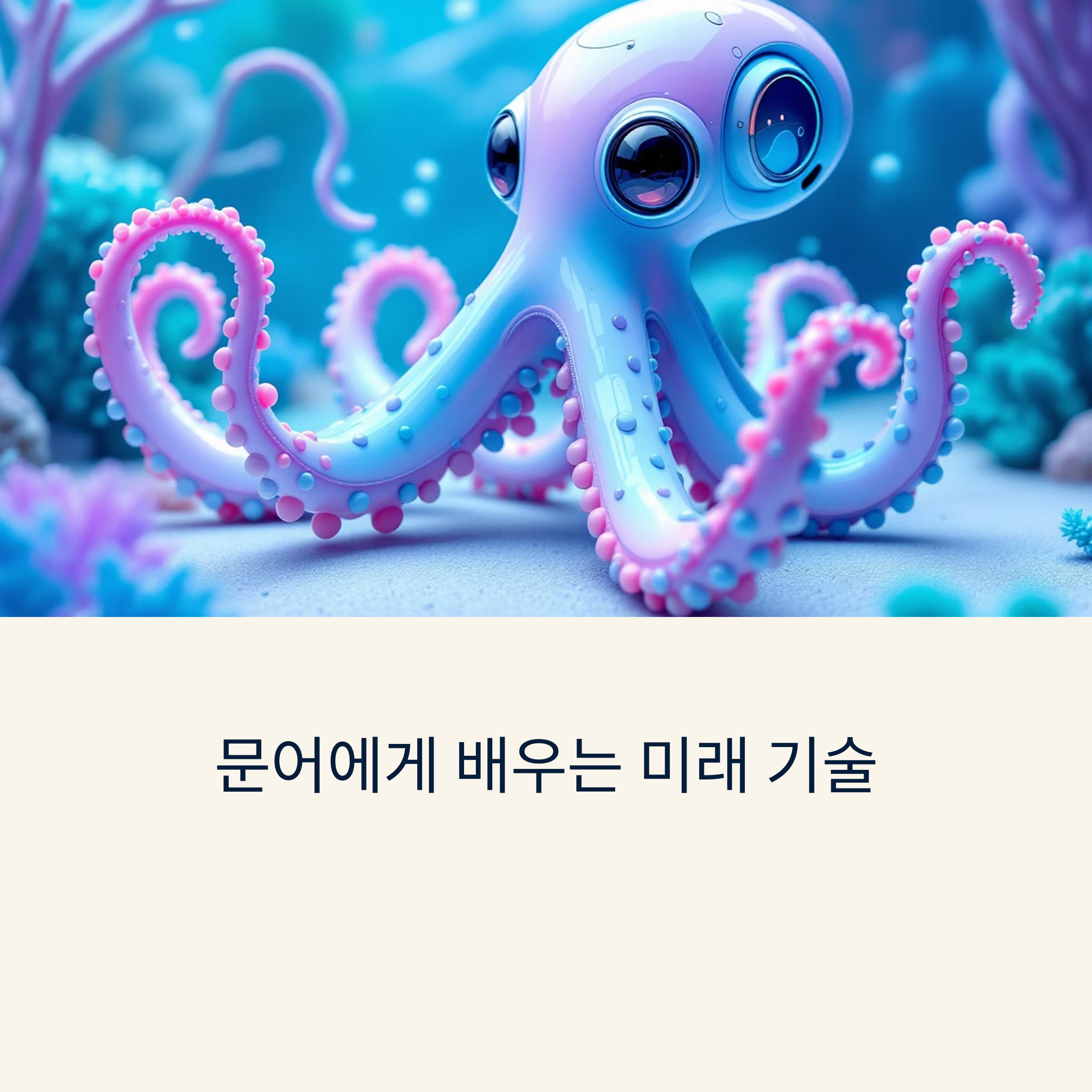 문어에서 영감을 받은 소프트 로봇 기술 이미지
