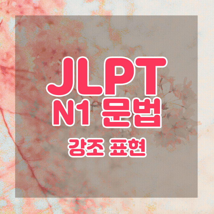  JLPT N1 문법 정리 : 강조 표현