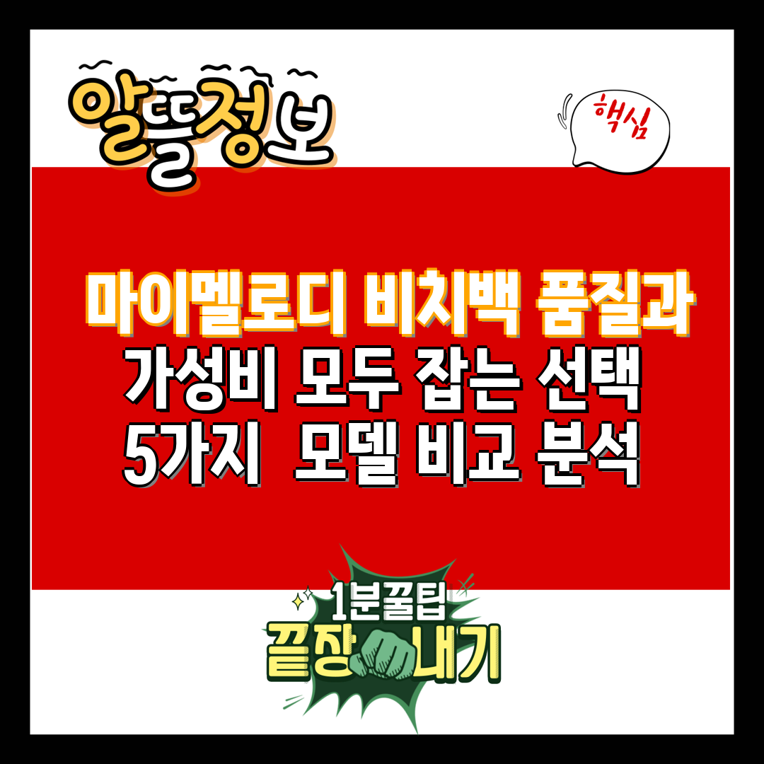  마이멜로디 비치백 품질과 가성비 모두 잡는 선택 5가