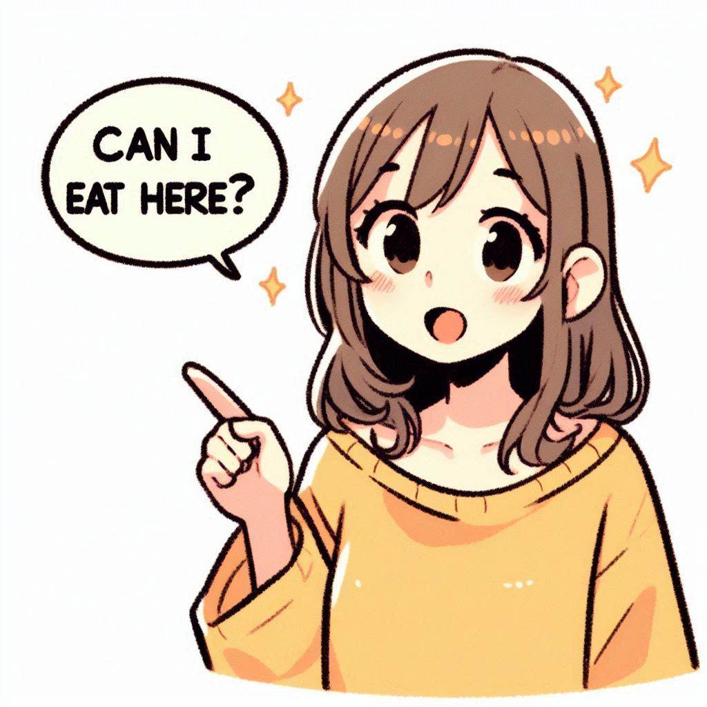여기서 먹어도 되나요? Can I eat here? 해외여행 영어