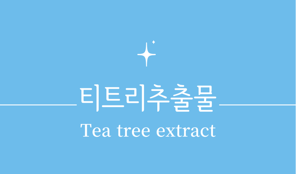 '티트리추출물(Tea tree extract)'