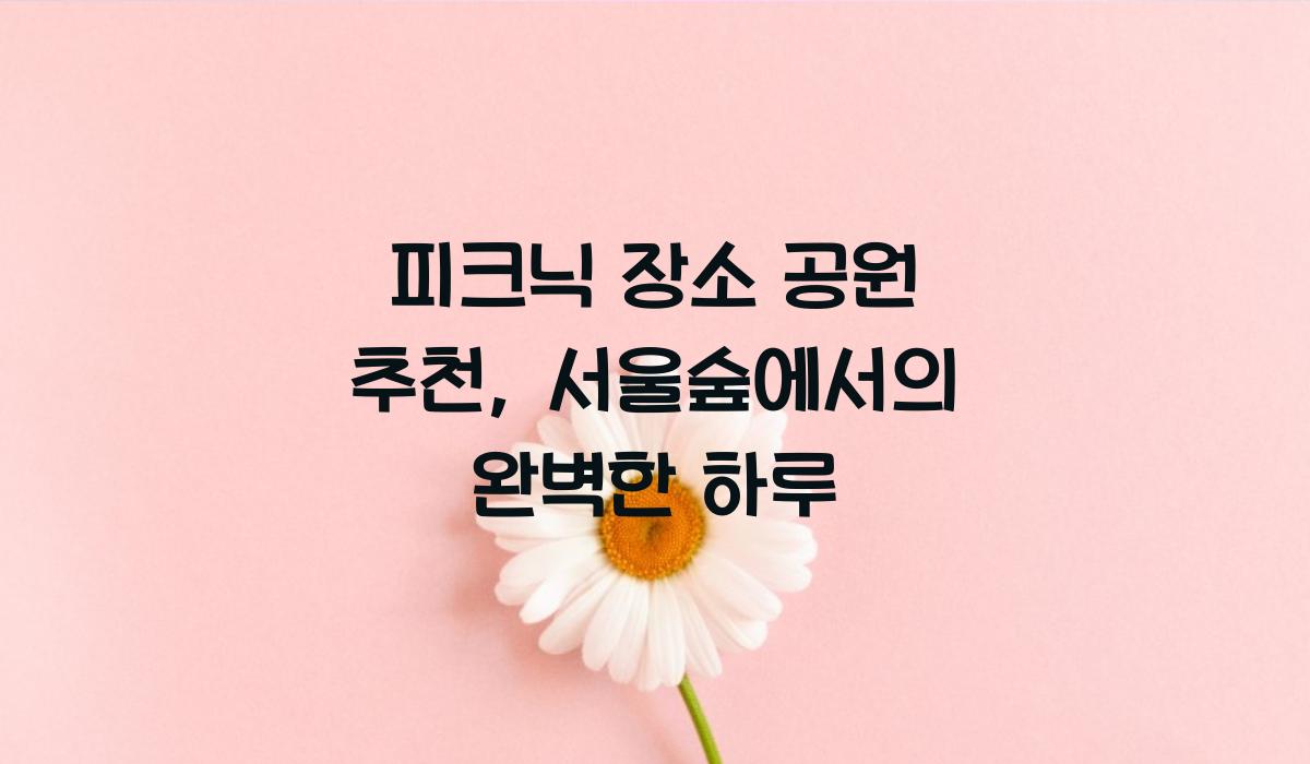 피크닉 장소 공원