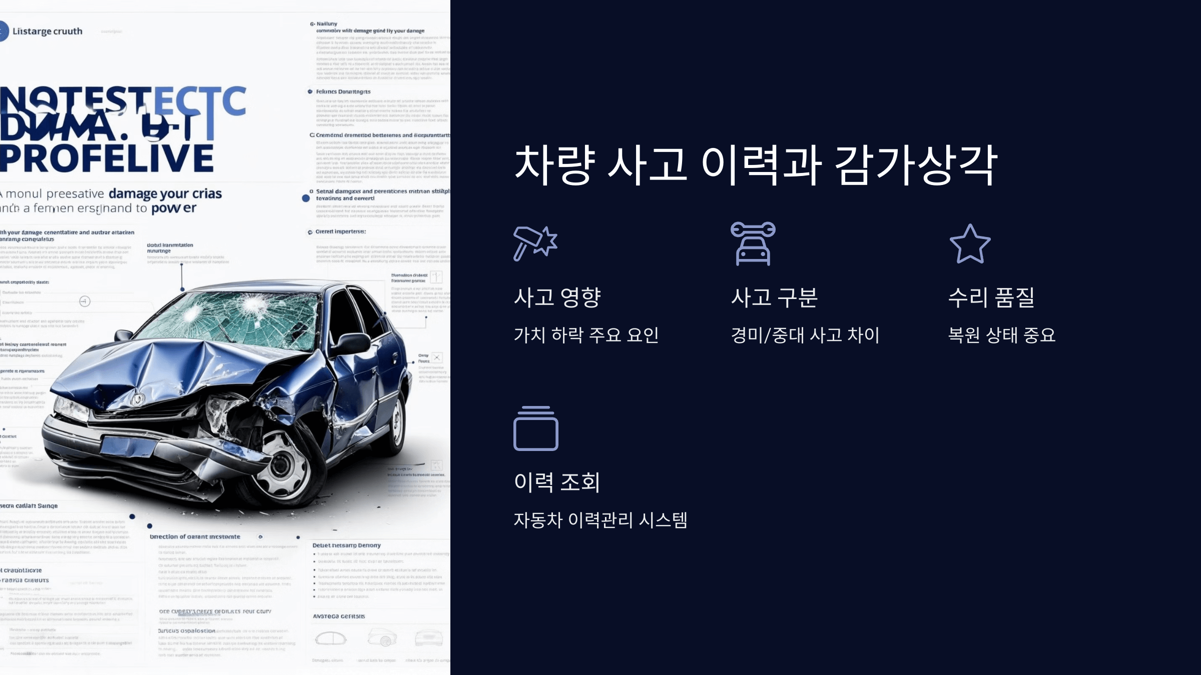 차량 사고 이력과 감가상각