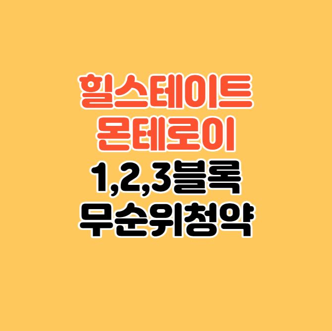  용인 왕산지구｜힐스테이트 몬테로이 1,2,3블록 무순위 청약｜5월9일